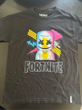 Fortnite Kids' Black Graphic Marshmello Tee